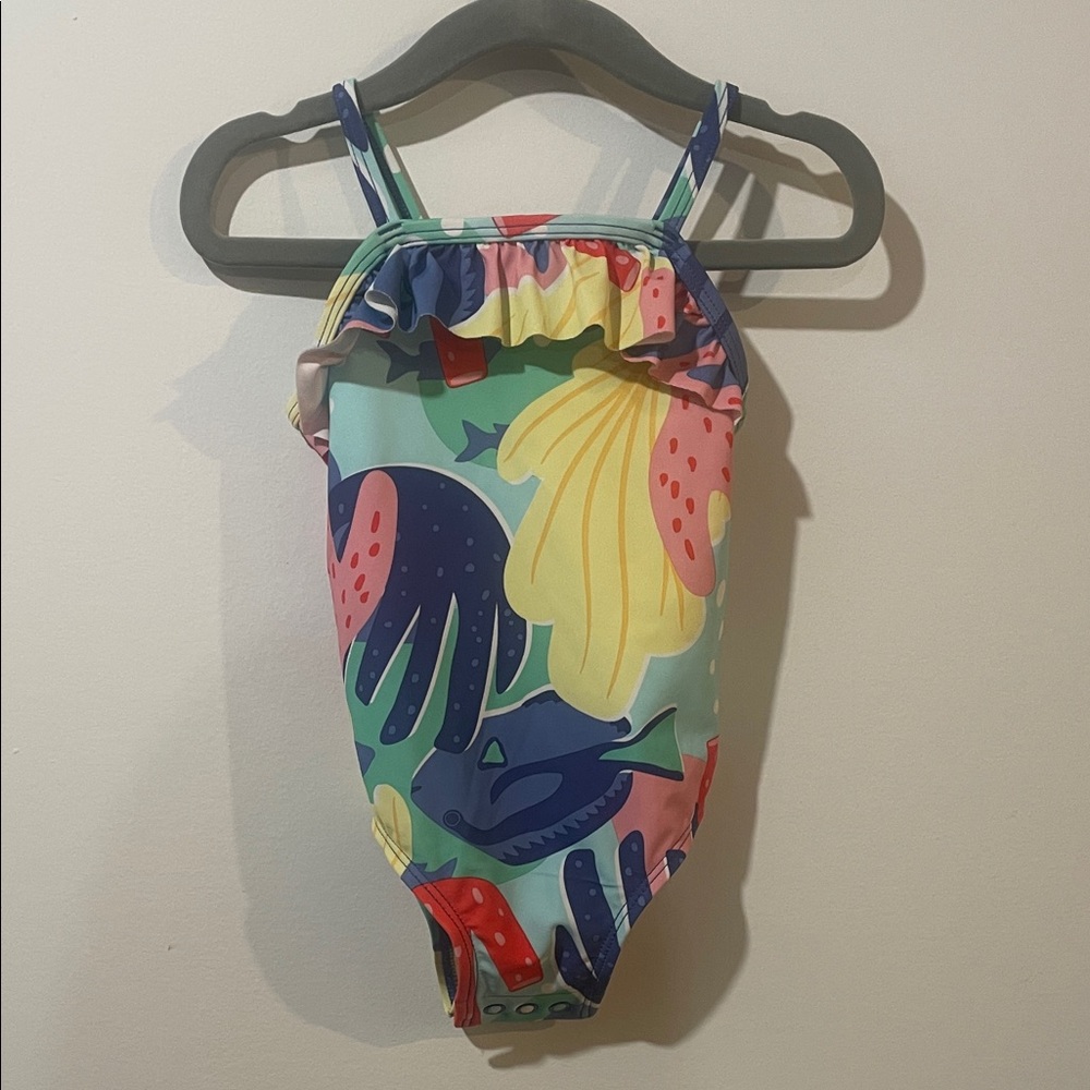 Carter’s Ocean Graphic Swimsuit with Ruffle Detail 18 Months
